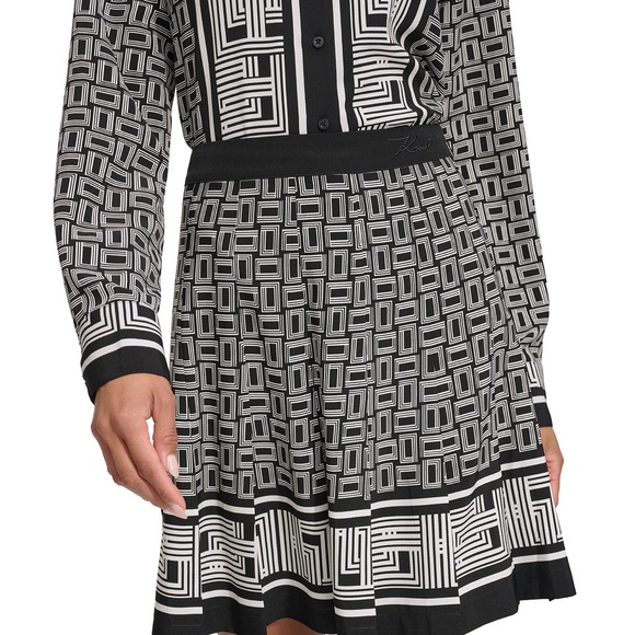 Karl Lagerfeld Dresses & Skirts - Chic Black and White Geometric  skirt. Blouse available too separately.